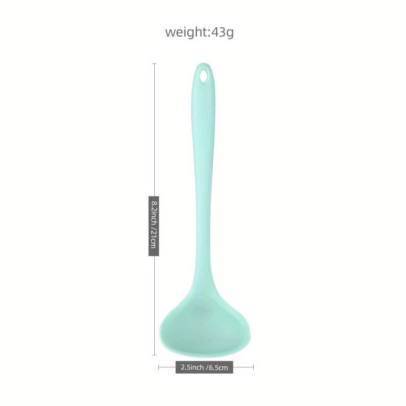 1pc Small Slotted Serving Spoon Silicone Olive Spoon Colander