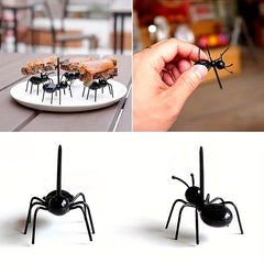 12Pcs Mini Ant Fruit Forks Plastic Cake Dessert Food Picks Party Tableware