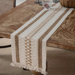 Boho Macrame Table Runner with Tassels for Wedding Decor
