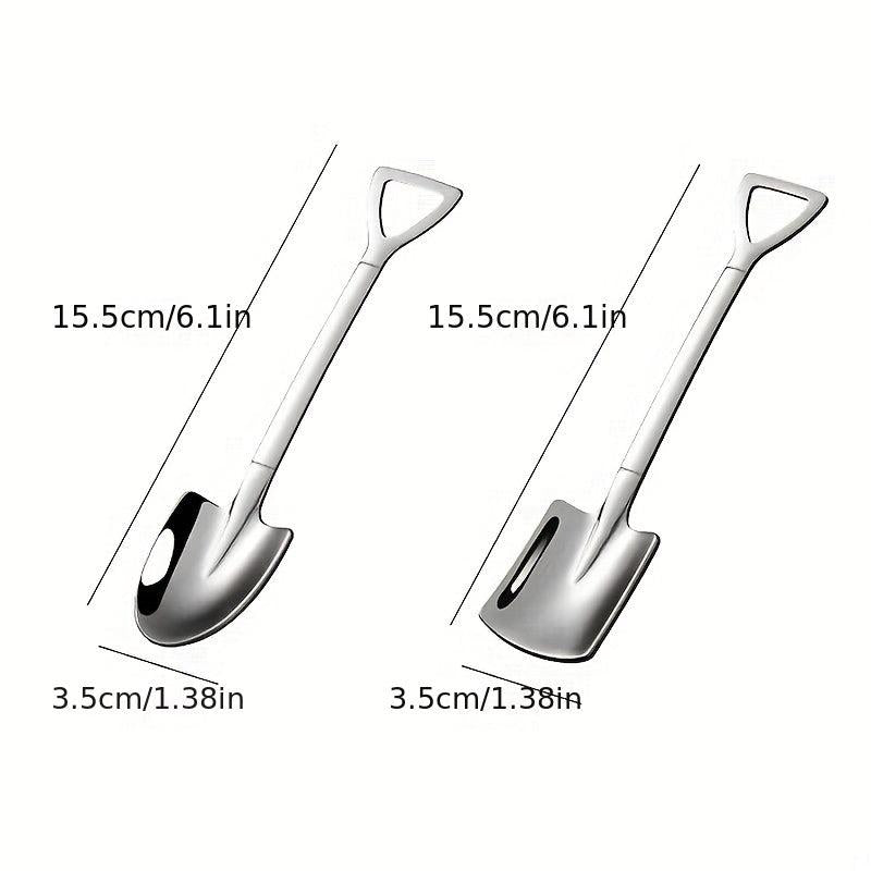 4pcs Stainless Steel Dessert Fruit Tea Coffee Mixing Jam Ice Cream Salad Spoon