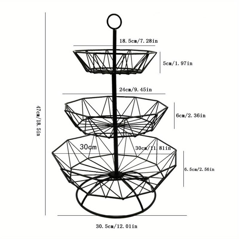 Iron Fruit Basket Golden Living Room Snack Candy Storage 1 Layer