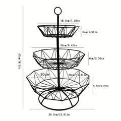 Iron Fruit Basket Golden Living Room Snack Candy Storage 1 Layer