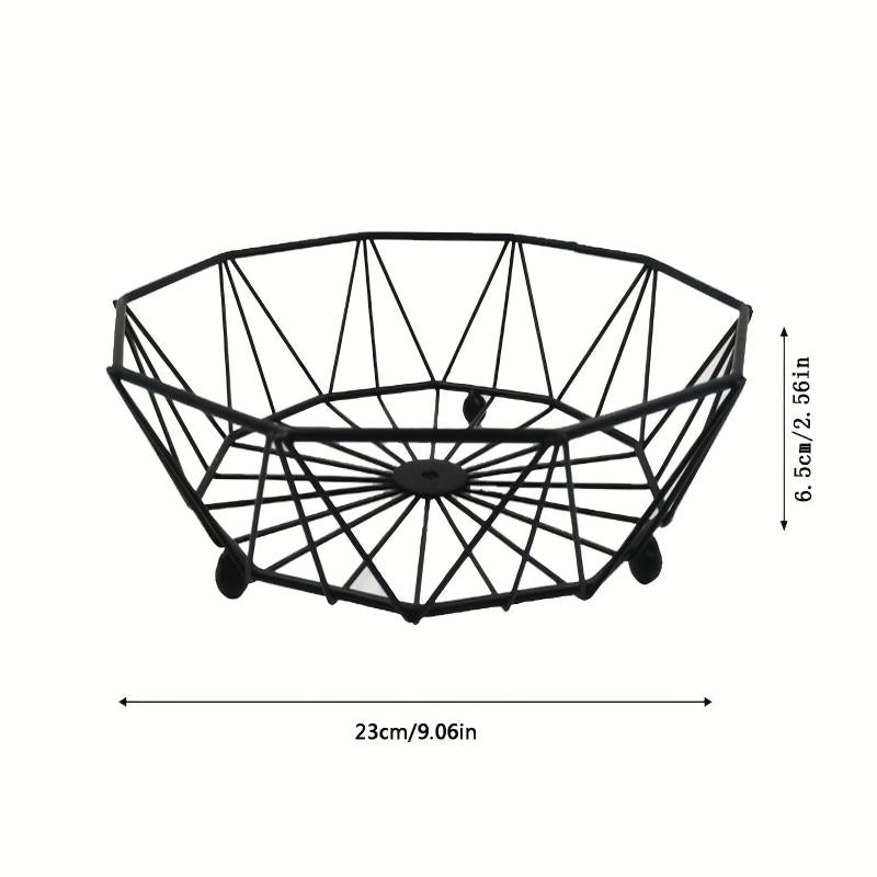 Iron Fruit Basket Golden Living Room Snack Candy Storage 1 Layer