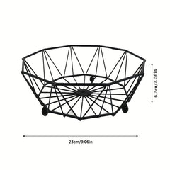 Iron Fruit Basket Golden Living Room Snack Candy Storage 1 Layer