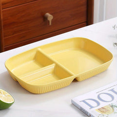 1pc Divided Portion Plates Dessert Salad Plate PP Dinner Plate