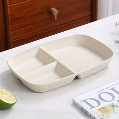 1pc Divided Portion Plates Dessert Salad Plate PP Dinner Plate