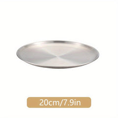 Stainless Steel 1pc Dinner Plate Round Dessert Tray