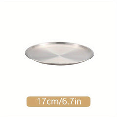 Stainless Steel 1pc Dinner Plate Round Dessert Tray