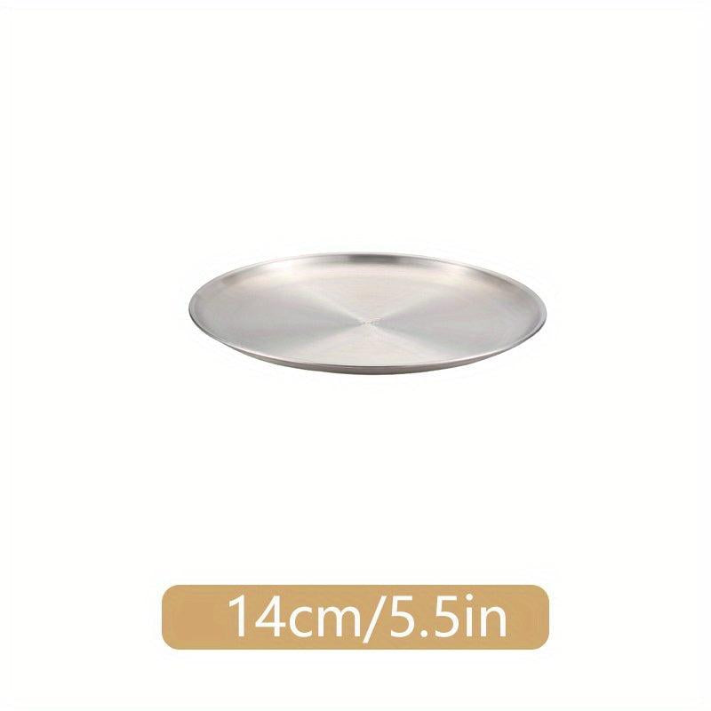 Stainless Steel 1pc Dinner Plate Round Dessert Tray