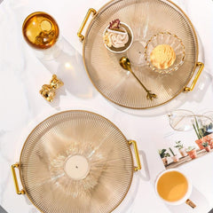 Light Food Tray with Handles for Serving Snacks and Breakfast