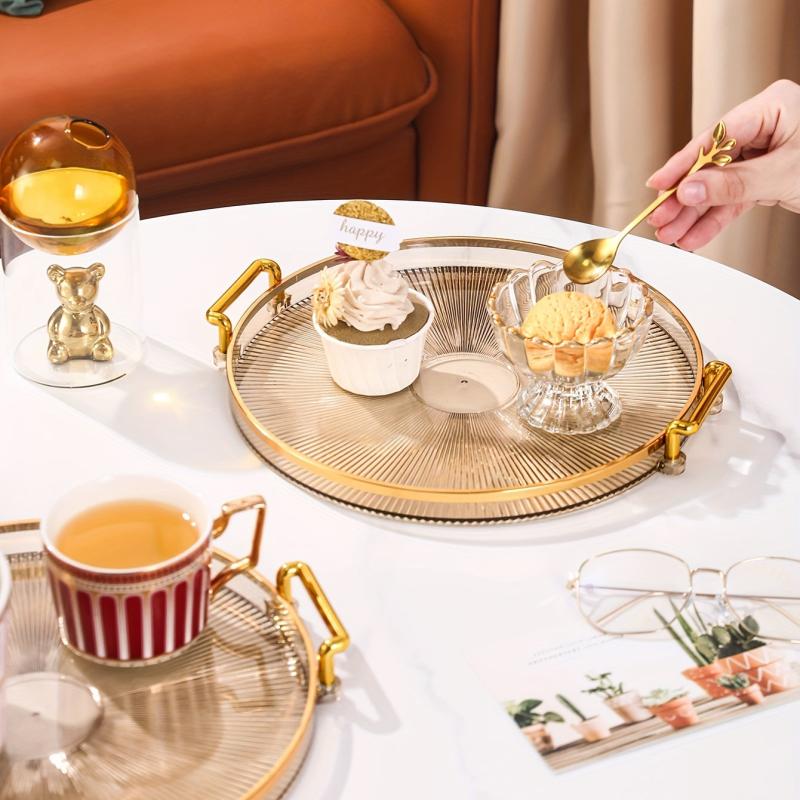 Light Food Tray with Handles for Serving Snacks and Breakfast