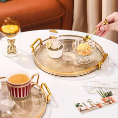Light Food Tray with Handles for Serving Snacks and Breakfast