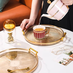 Light Food Tray with Handles for Serving Snacks and Breakfast