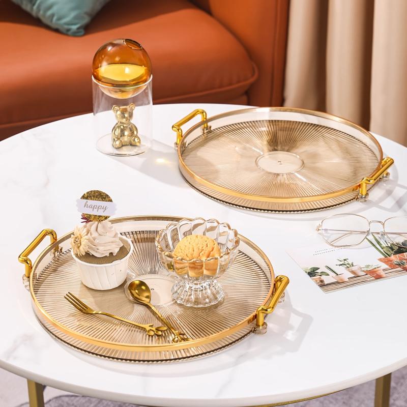 Light Food Tray with Handles for Serving Snacks and Breakfast