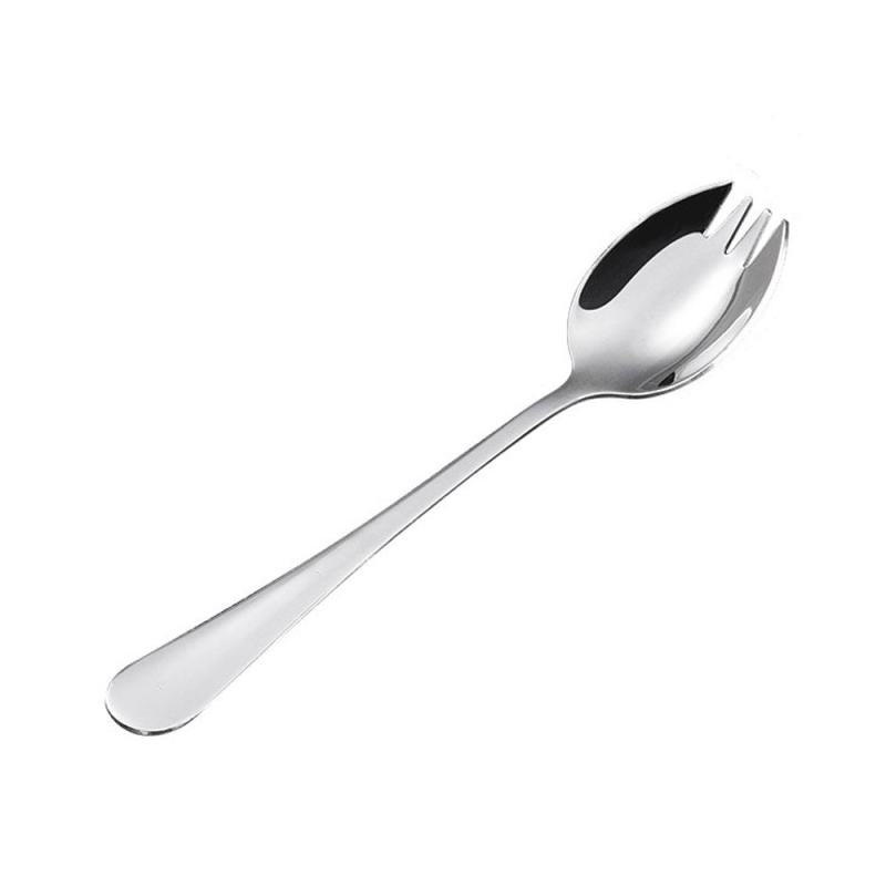 4PCS Stainless Steel Spork Salad Spoon Fork Honey Dessert Ice Cream Scoop Fork