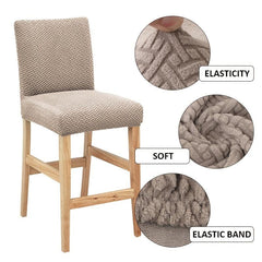 Knitted Chair Cover Non Slip Washable Dining Room Stool Slipcover