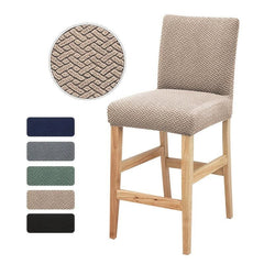 Knitted Chair Cover Non Slip Washable Dining Room Stool Slipcover
