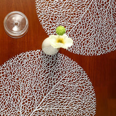 Tree Shaped Placemat for Dining Table Durable PVC Material