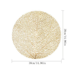 Tree Shaped Placemat for Dining Table Durable PVC Material