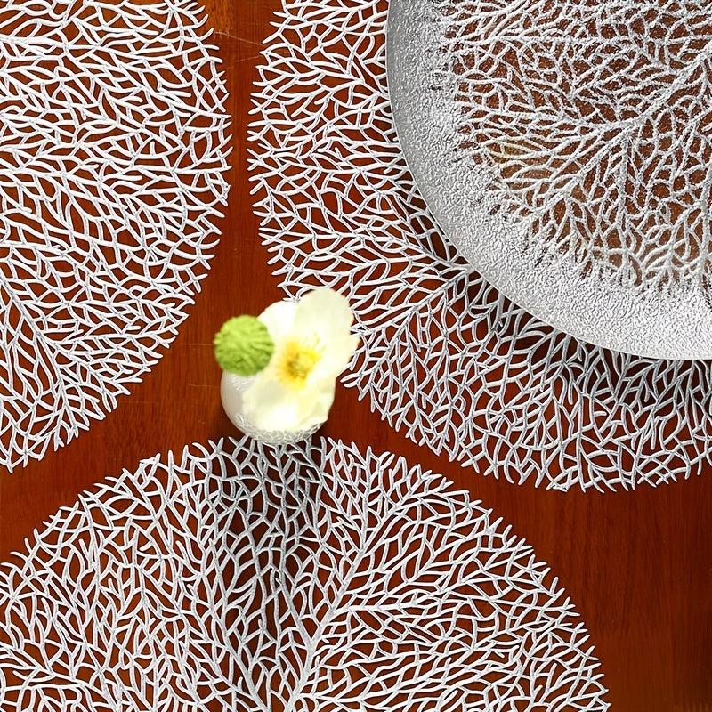 Tree Shaped Placemat for Dining Table Durable PVC Material