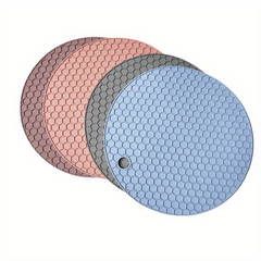 Round Honeycomb Silicone Potholder Trivets Mats Heat Insulation Pad