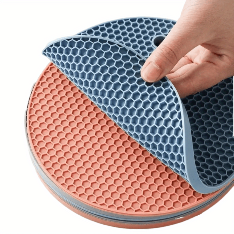 Round Honeycomb Silicone Potholder Trivets Mats Heat Insulation Pad