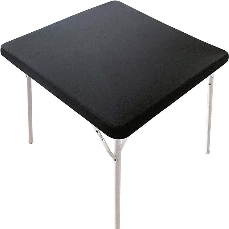 Stretchy Square Table Cover Spandex Tablecloth for Indoor Outdoor Dining Parties