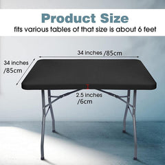 Stretchy Square Table Cover Spandex Tablecloth for Indoor Outdoor Dining Parties