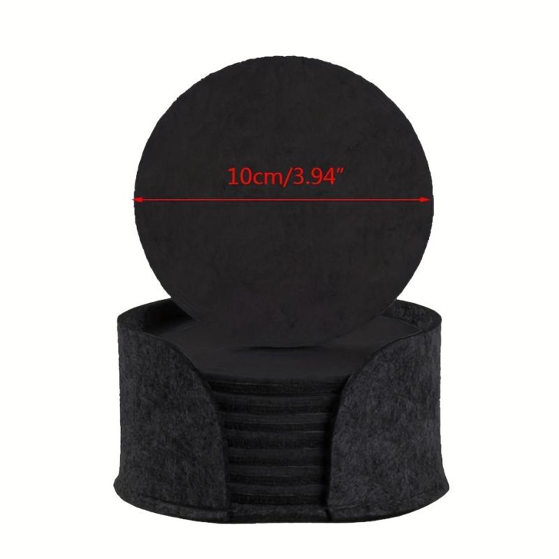 10 Round Felt Coasters Dining Table Protector Pad Heat Resistant Cup Mat