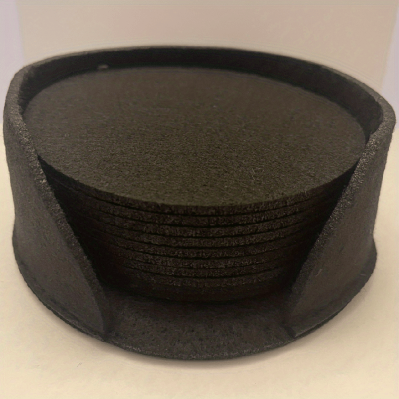 10 Round Felt Coasters Dining Table Protector Pad Heat Resistant Cup Mat