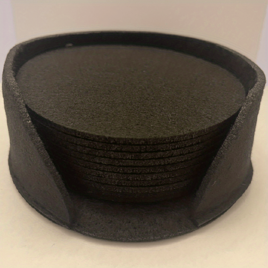 10 Round Felt Coasters Dining Table Protector Pad Heat Resistant Cup Mat