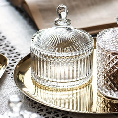 Clear Candy Jar Crystal Covered Candy Bowl Jewellery