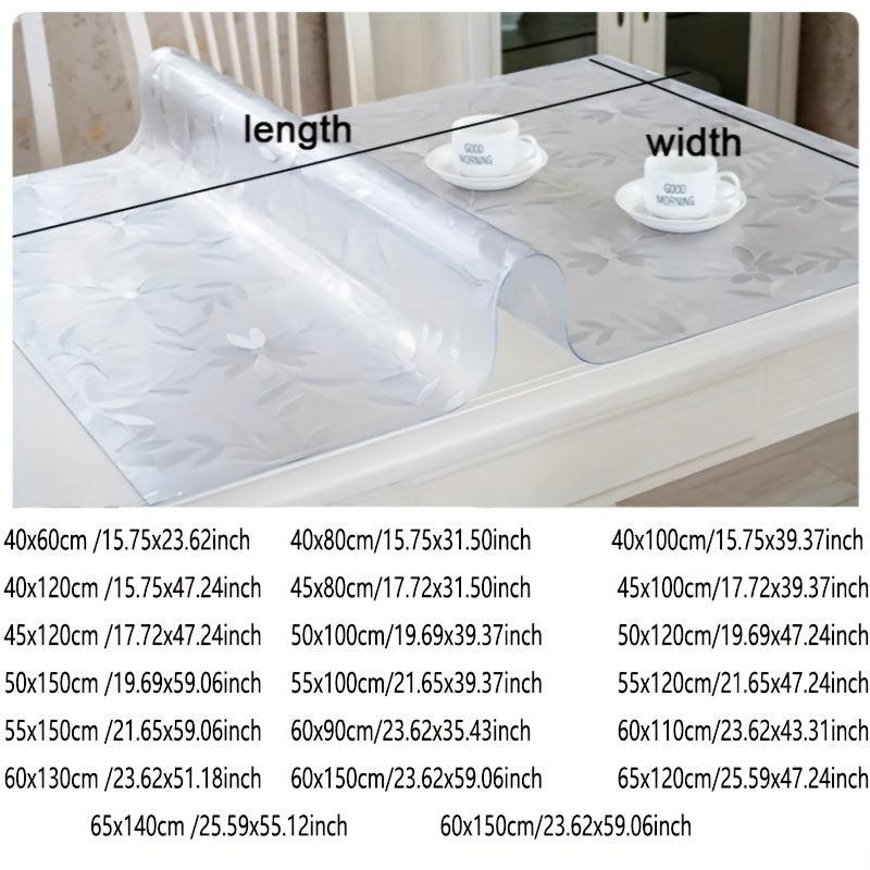 Polyester Table Protector Office Desk Mat Clear Plastic Cover