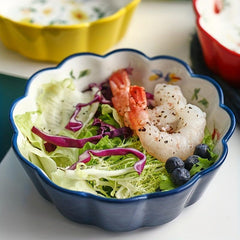 Japanese Ceramic Fruit Salad Bowl Strawberry Ice Cream Bowl