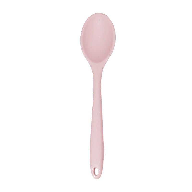 1pc Silicone Small Spoon High Temp Resistant Non-stick Soup Stirring Spoon