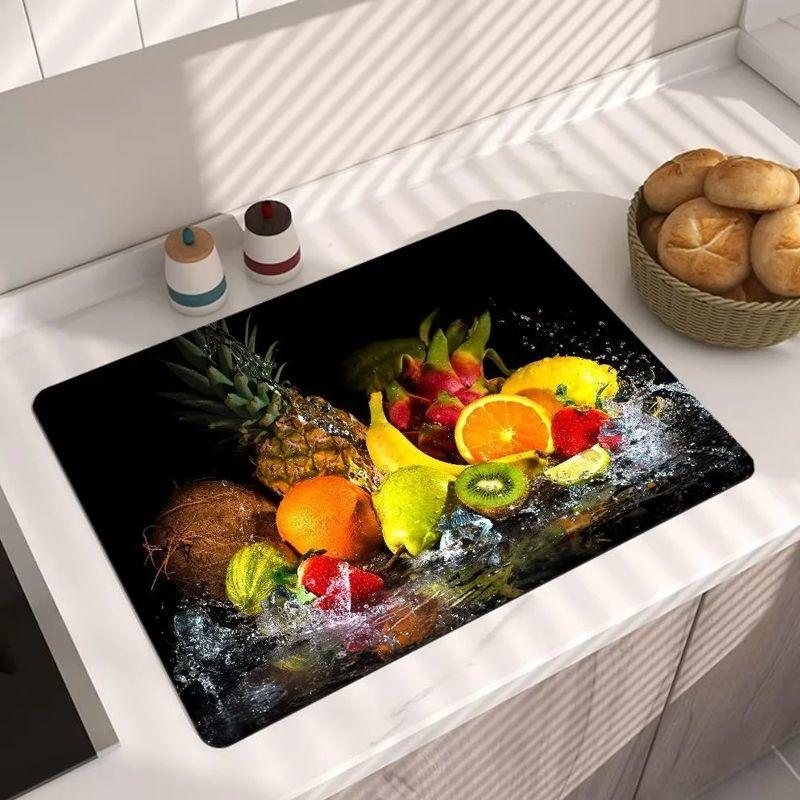 Dish Drying Mat Diatom Mud Kitchen Countertop Drain Pad