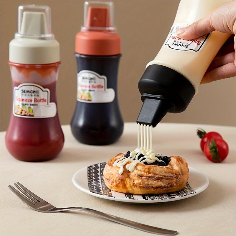 350ML Sauce Squeeze Bottle Five Hole Plastic Ketchup Bottle