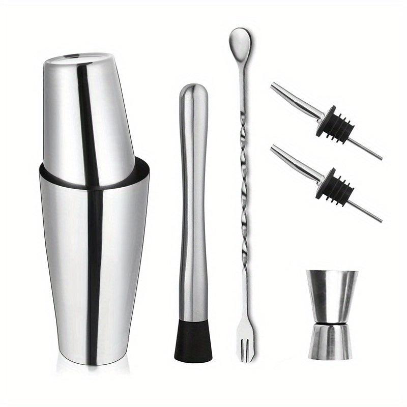 Boston Bartender Set Stainless Steel Cocktail Bar Accessories