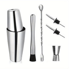 Boston Bartender Set Stainless Steel Cocktail Bar Accessories