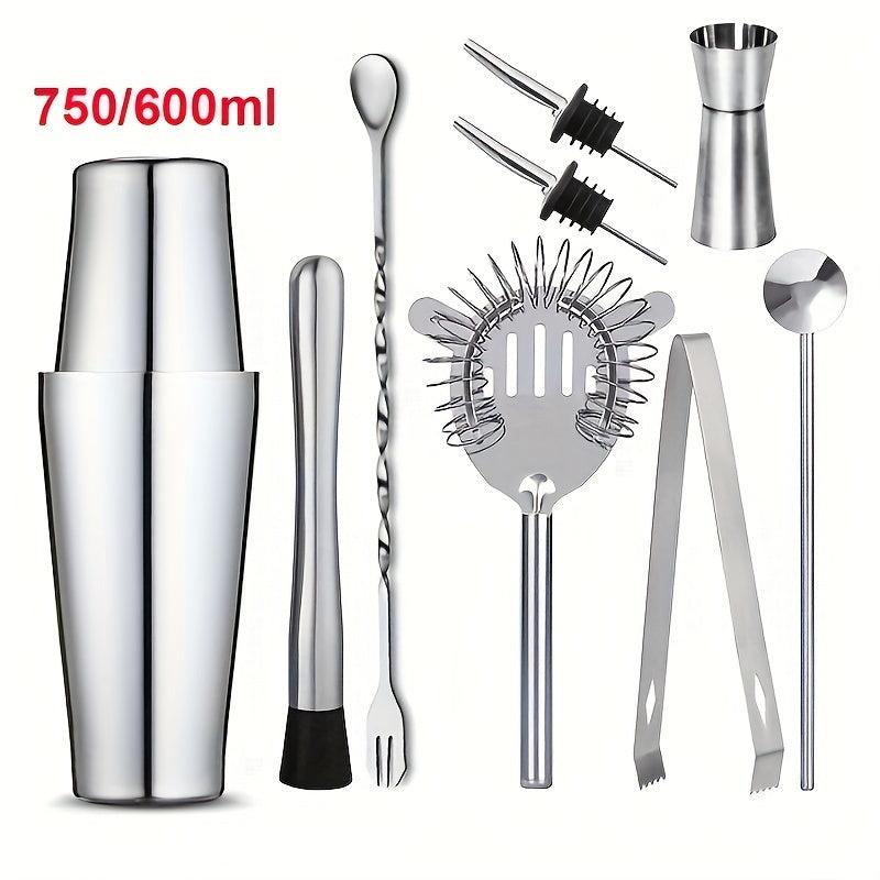 Boston Bartender Set Stainless Steel Cocktail Bar Accessories