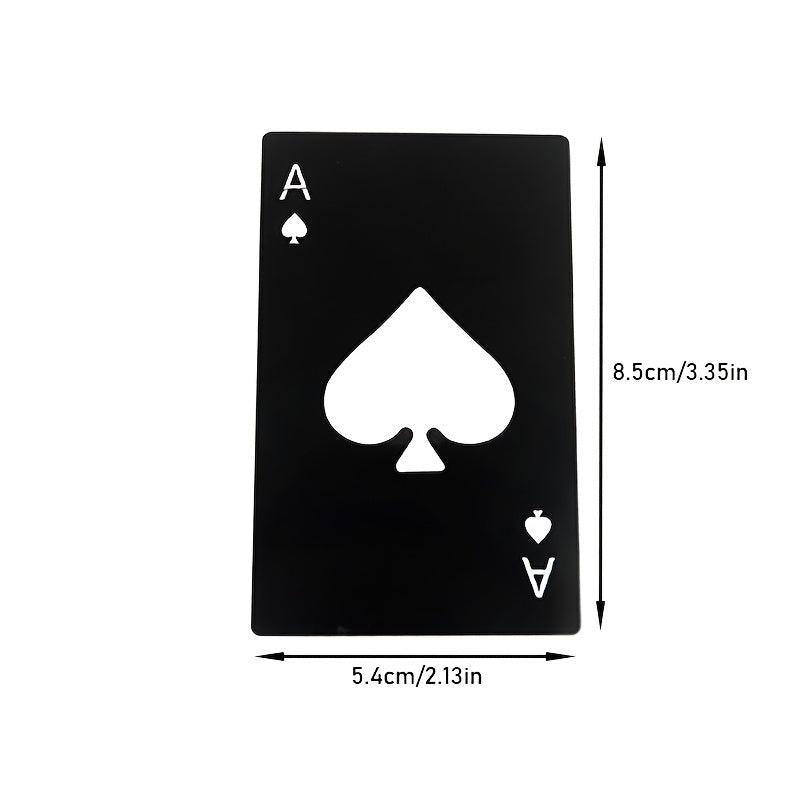 Ace Poker Bottle Opener Pocket Tool for Beer Cards Spades