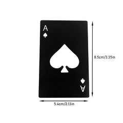 Ace Poker Bottle Opener Pocket Tool for Beer Cards Spades