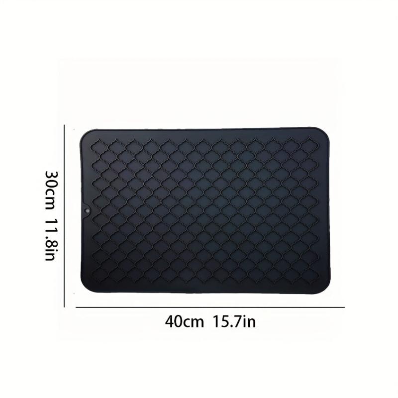 Silicone Dish Drying Mat: Non-Slip & Heat Resistant Kitchen Accessory