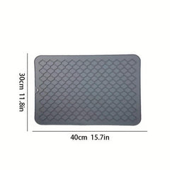 Silicone Dish Drying Mat: Non-Slip & Heat Resistant Kitchen Accessory