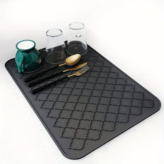 Silicone Dish Drying Mat: Non-Slip & Heat Resistant Kitchen Accessory