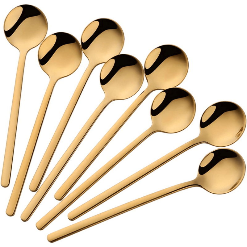 8pcs Stainless Steel Coffee Spoon Set for Espresso Tea Party Gift