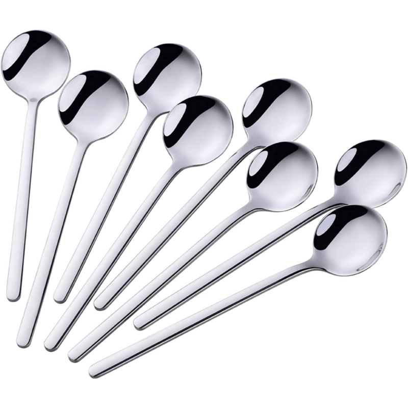 8pcs Stainless Steel Coffee Spoon Set for Espresso Tea Party Gift