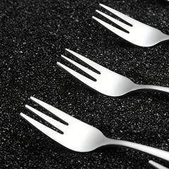 12pcs Fruit Forks Stainless Steel Dessert Forks Salad Forks for Party Buffet