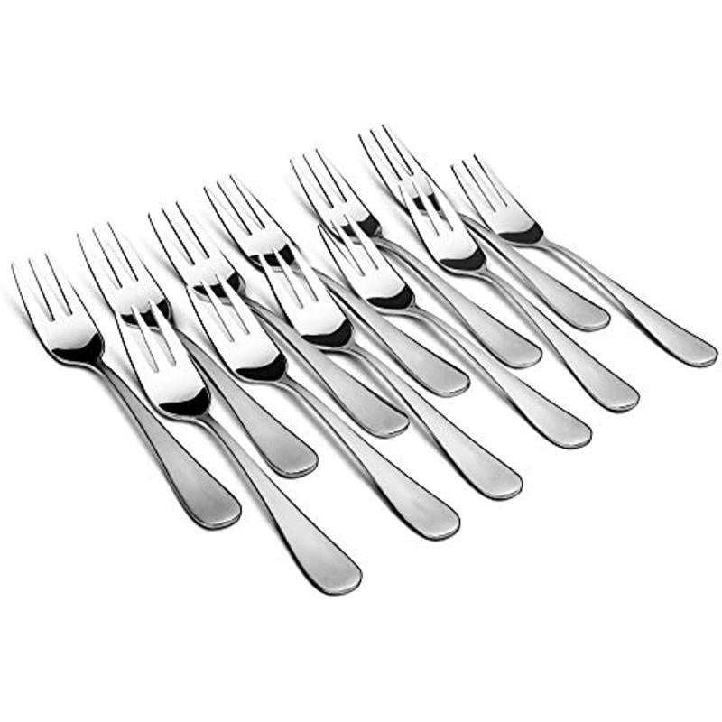 12pcs Fruit Forks Stainless Steel Dessert Forks Salad Forks for Party Buffet