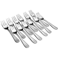 12pcs Fruit Forks Stainless Steel Dessert Forks Salad Forks for Party Buffet